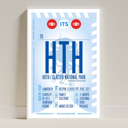 Hoth Boarding Pass (Pop) Poster