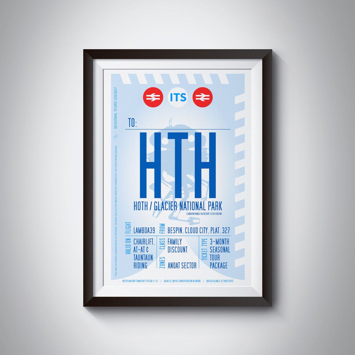 Hoth Boarding Pass (Pop) Poster