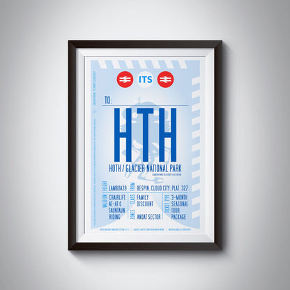 Hoth Boarding Pass (Pop) Poster
