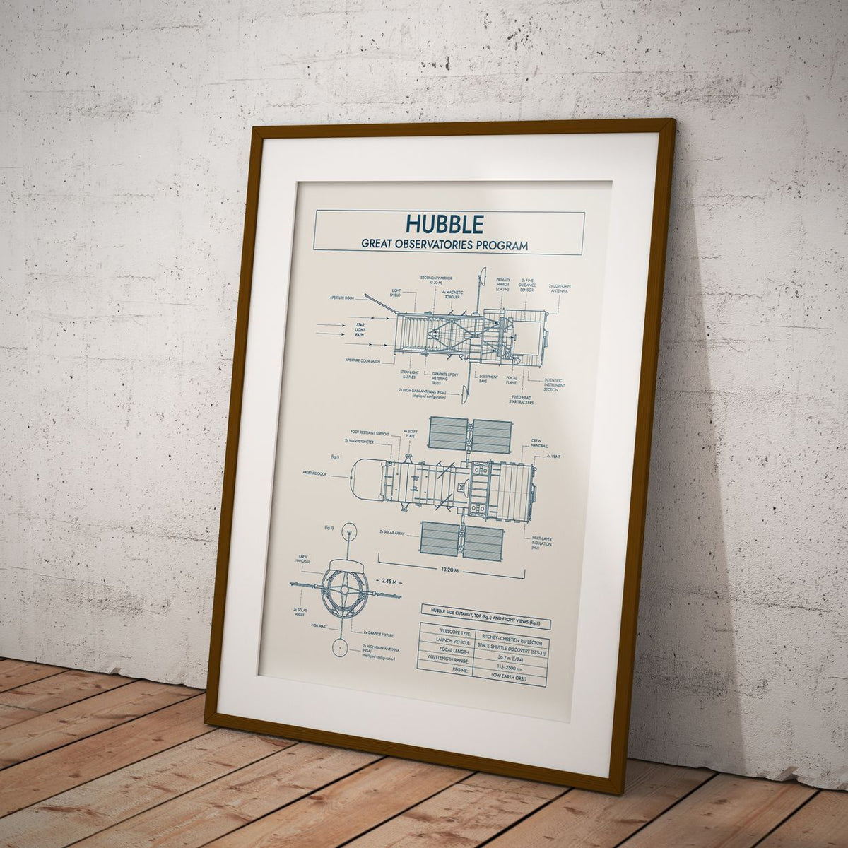Hubble Space Telescope Vertical Poster