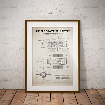 Hubble Space Telescope Vertical Poster