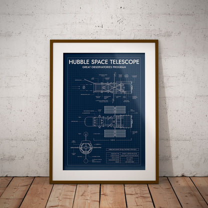 Hubble Space Telescope Vertical Poster