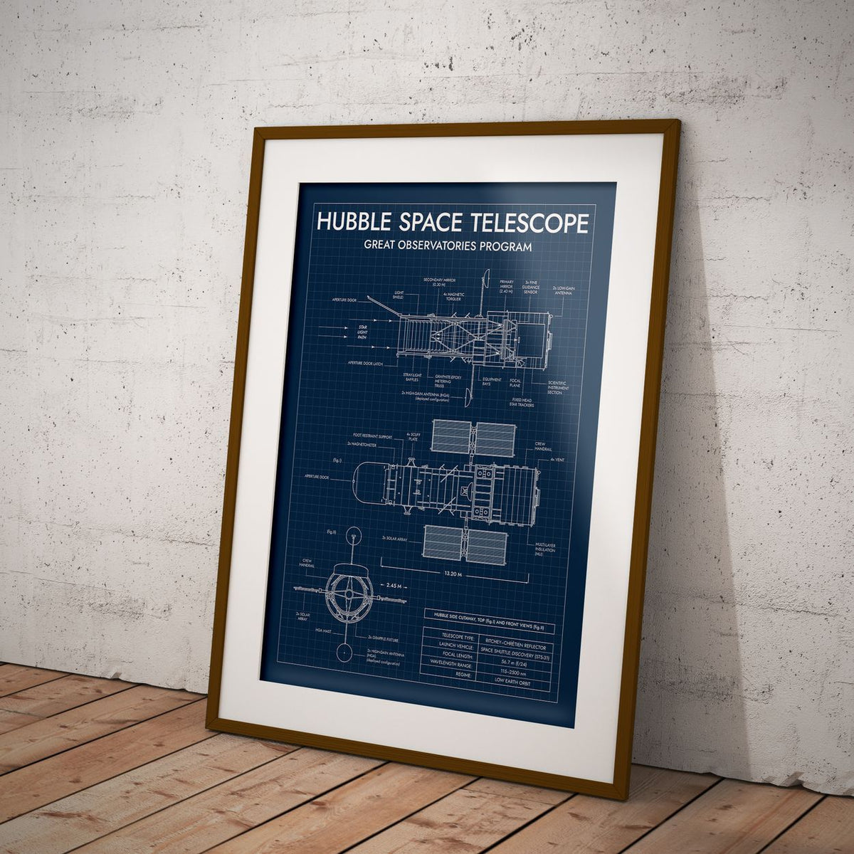 Hubble Space Telescope Vertical Poster