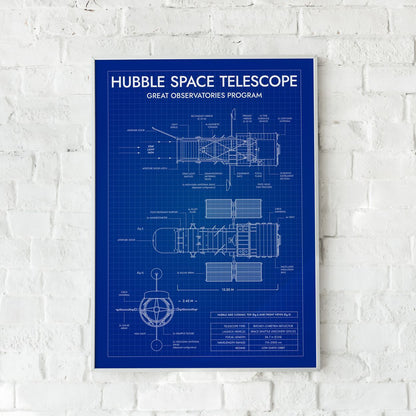 Hubble Space Telescope Vertical Poster