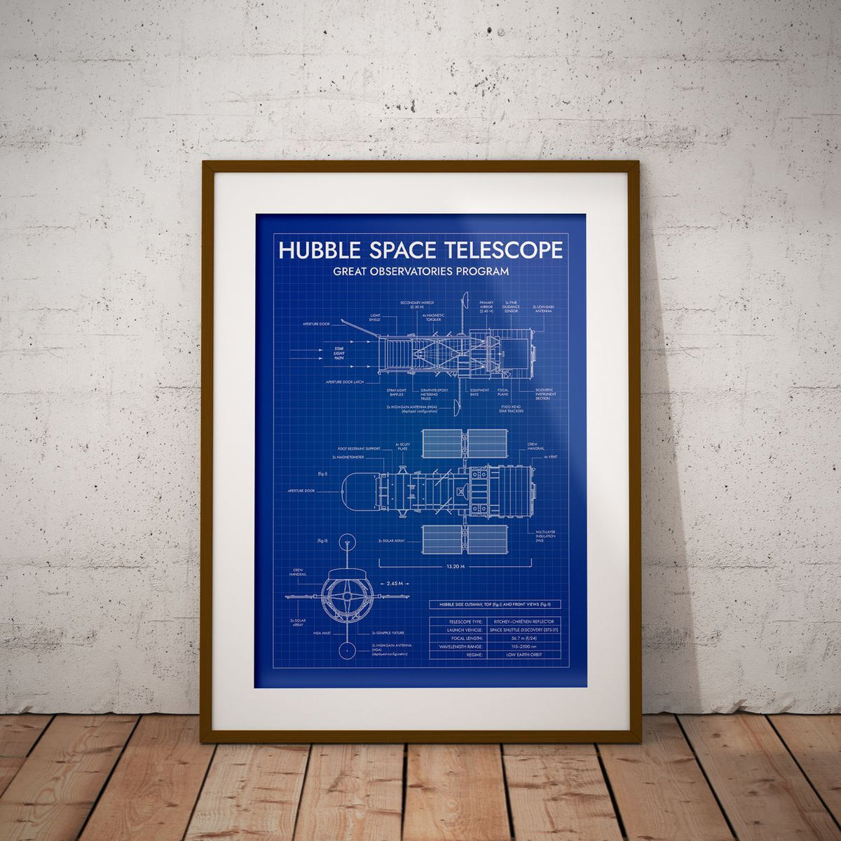 Hubble Space Telescope Vertical Poster