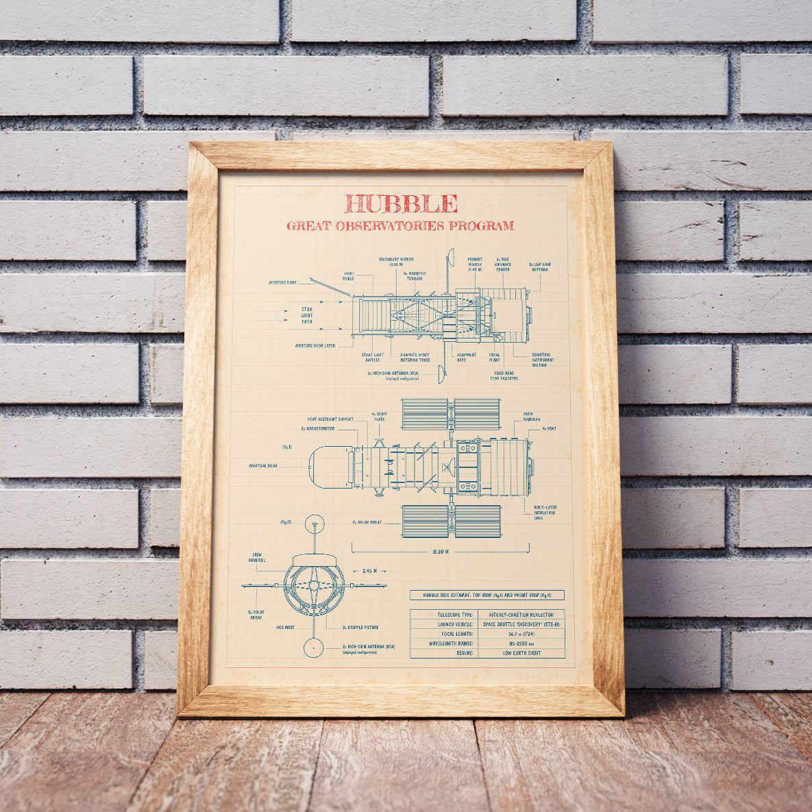 Hubble Space Telescope Vertical Poster