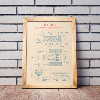 Hubble Space Telescope Vertical Poster