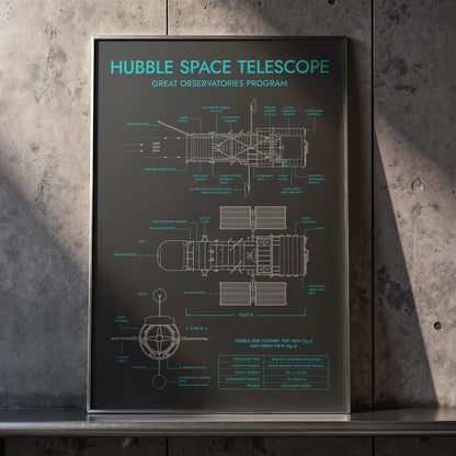 Hubble Space Telescope Vertical Poster