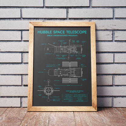Hubble Space Telescope Vertical Poster