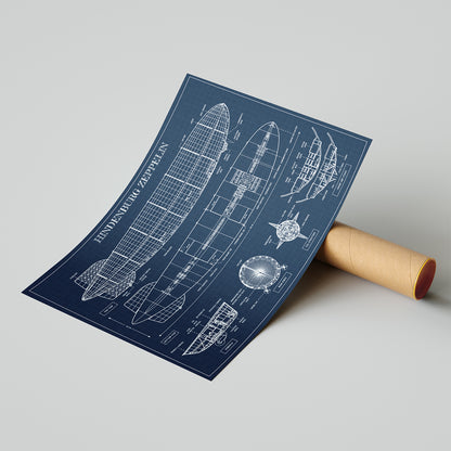 Hindenburg Zeppelin Poster