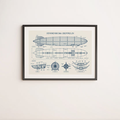 Hindenburg Zeppelin Poster