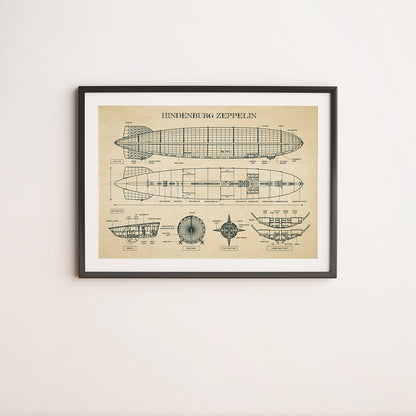 Hindenburg Zeppelin Poster