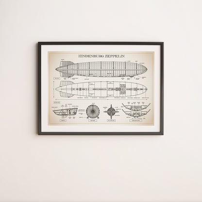 Hindenburg Zeppelin Poster