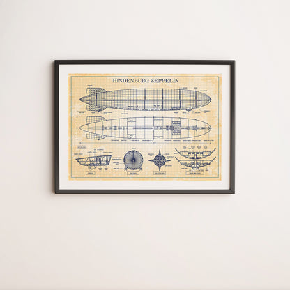 Hindenburg Zeppelin Poster