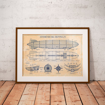 Hindenburg Zeppelin Poster
