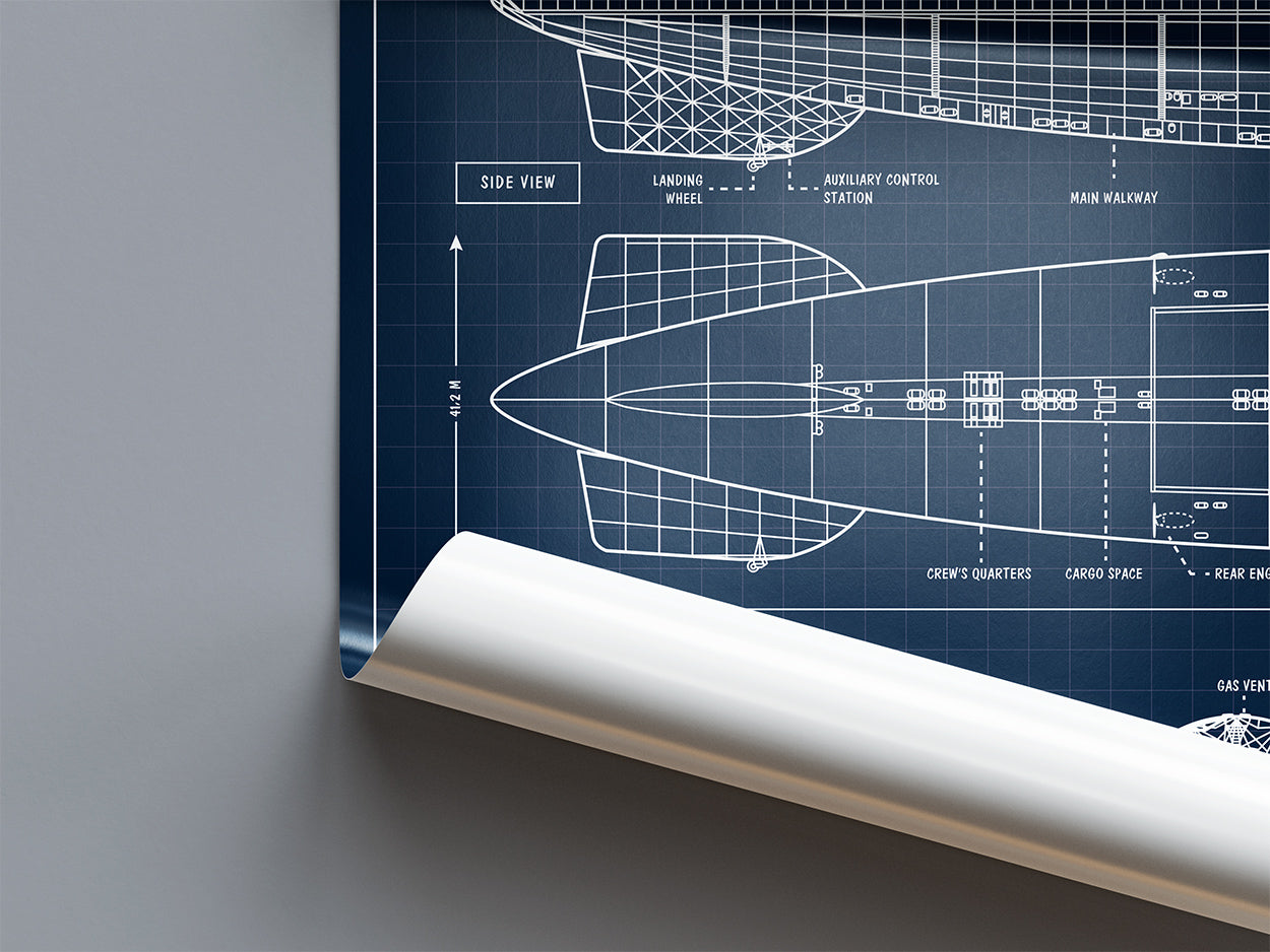 Hindenburg Zeppelin Poster