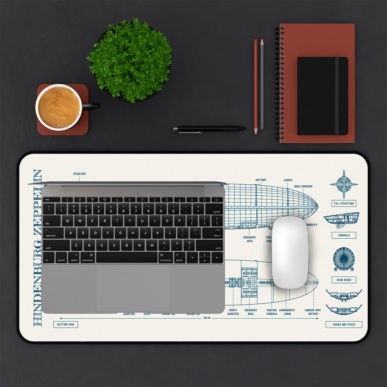 Hindenburg Zeppelin Desk Mat