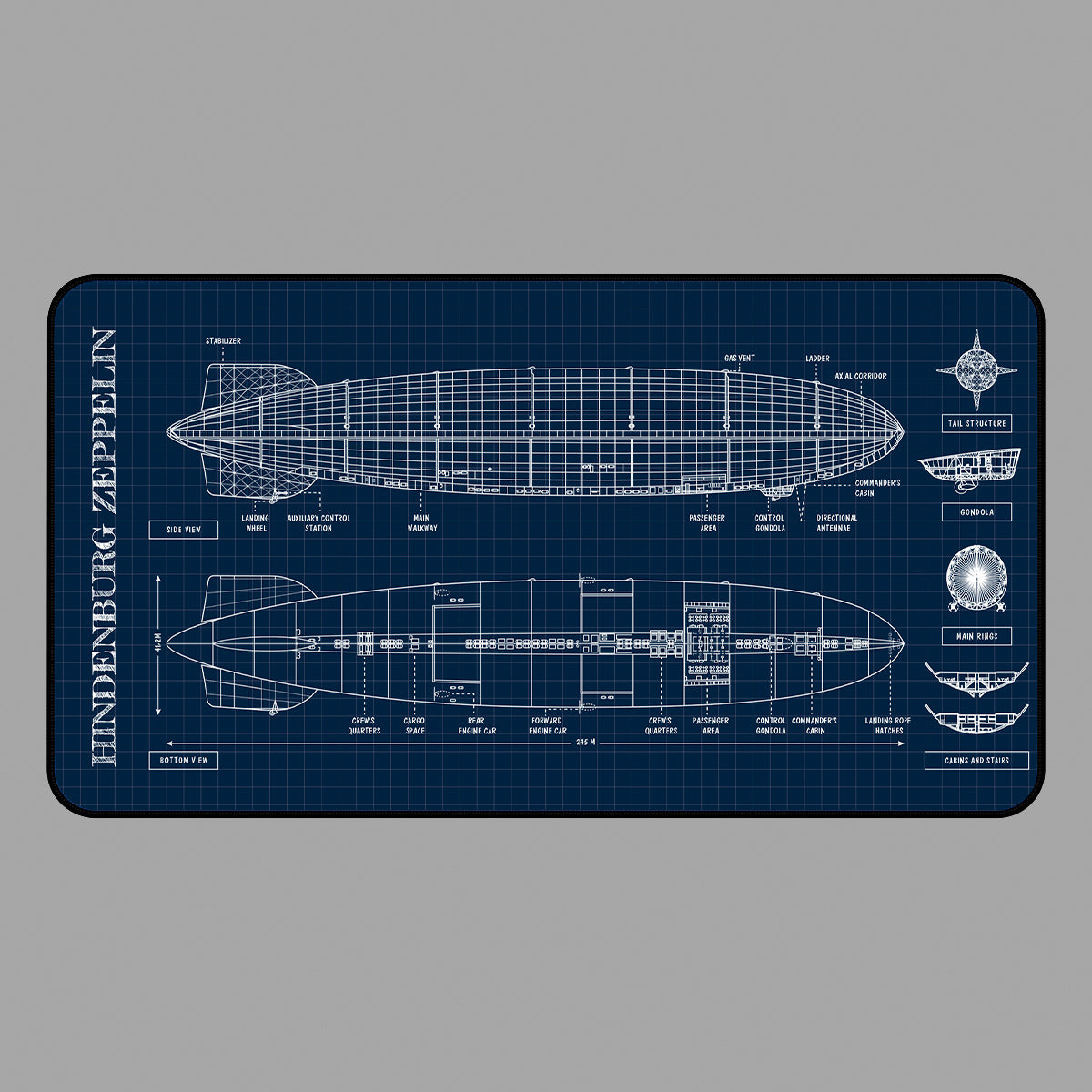 Hindenburg Zeppelin Desk Mat