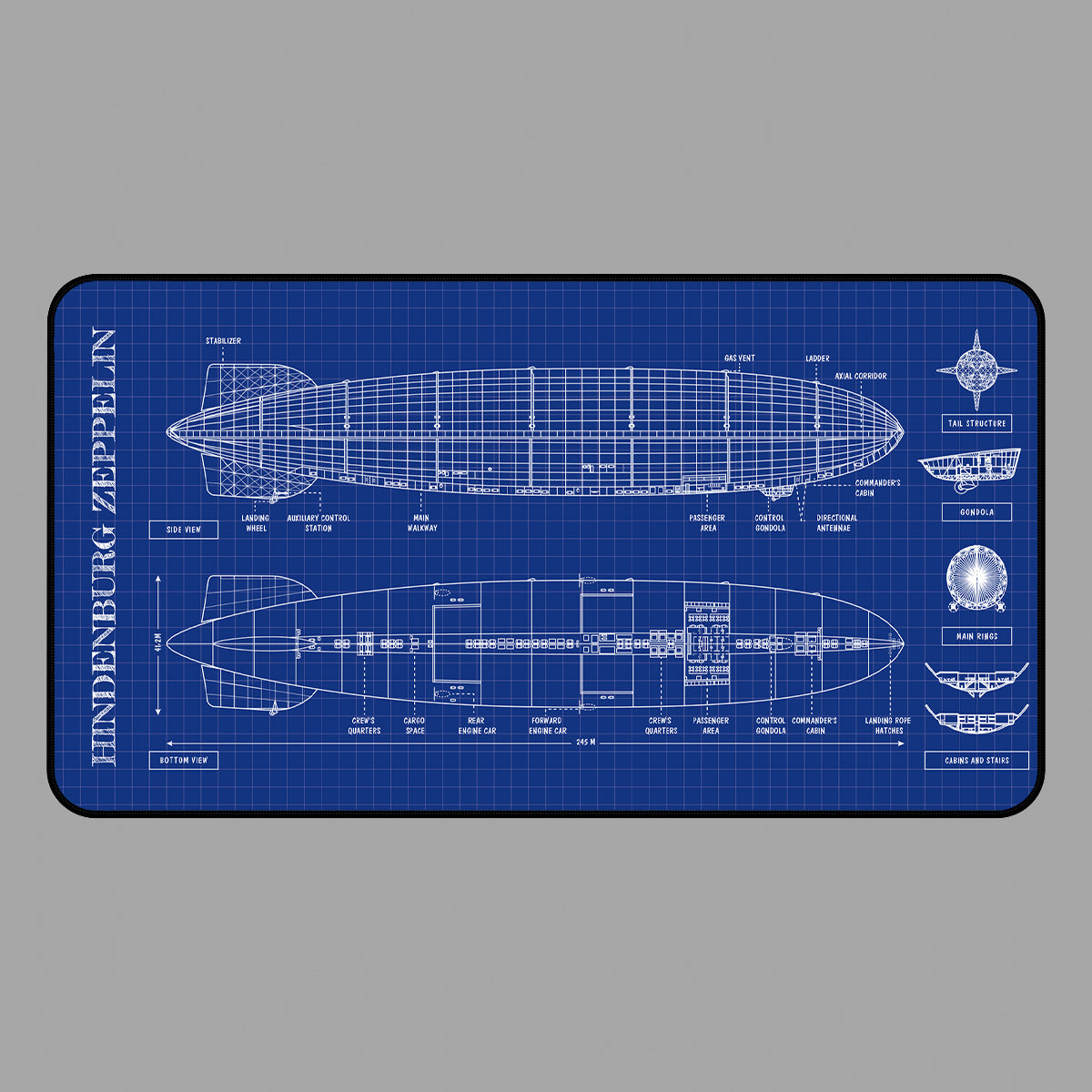 Hindenburg Zeppelin Desk Mat