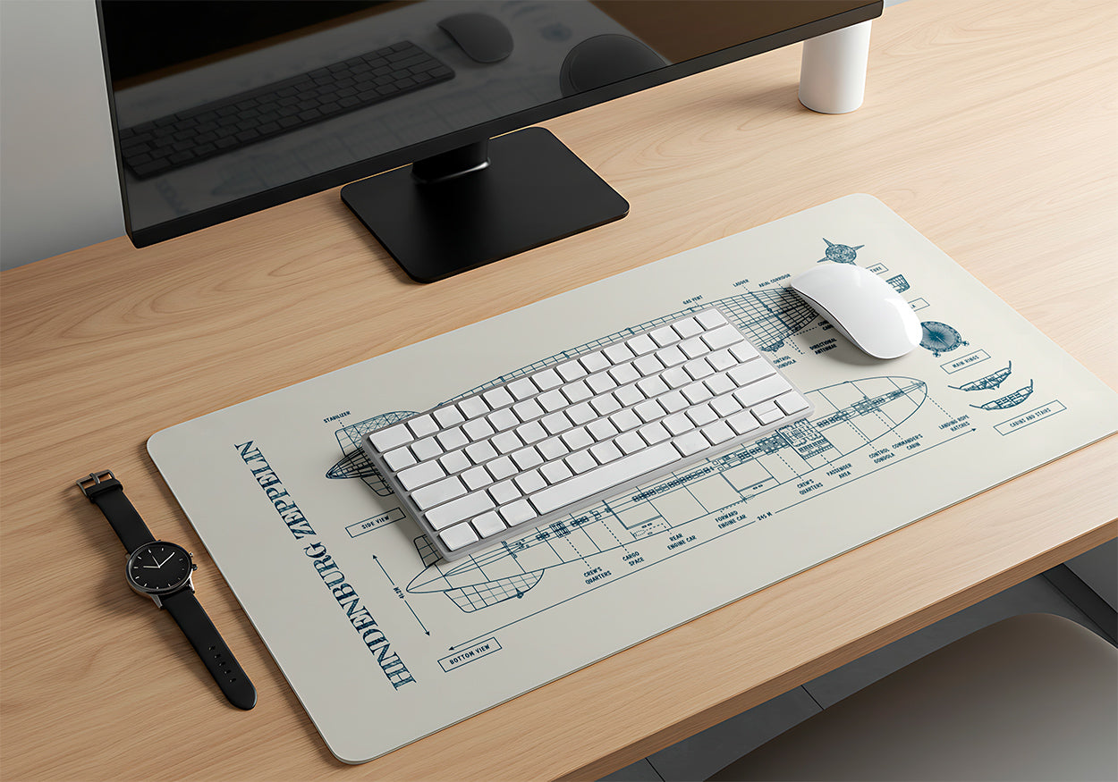 Hindenburg Zeppelin Desk Mat