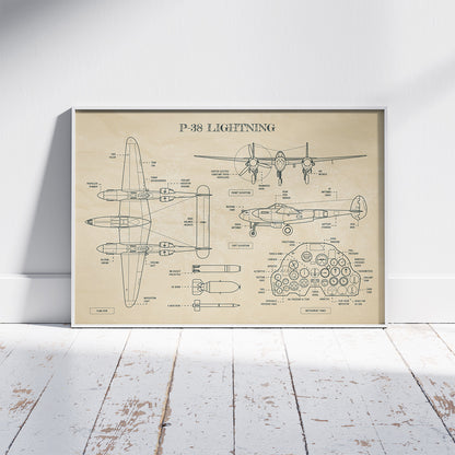 P-38 Lightning Poster