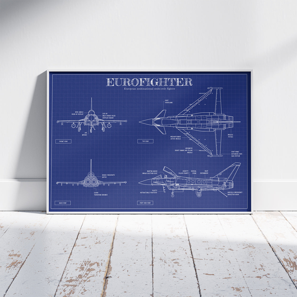 Eurofighter Blueprint Poster