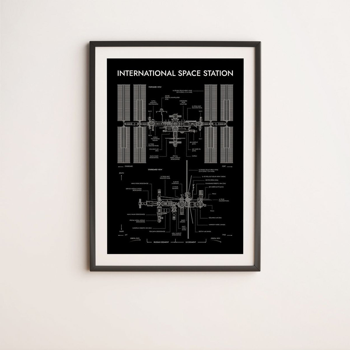 International Space Station Vertical Poster