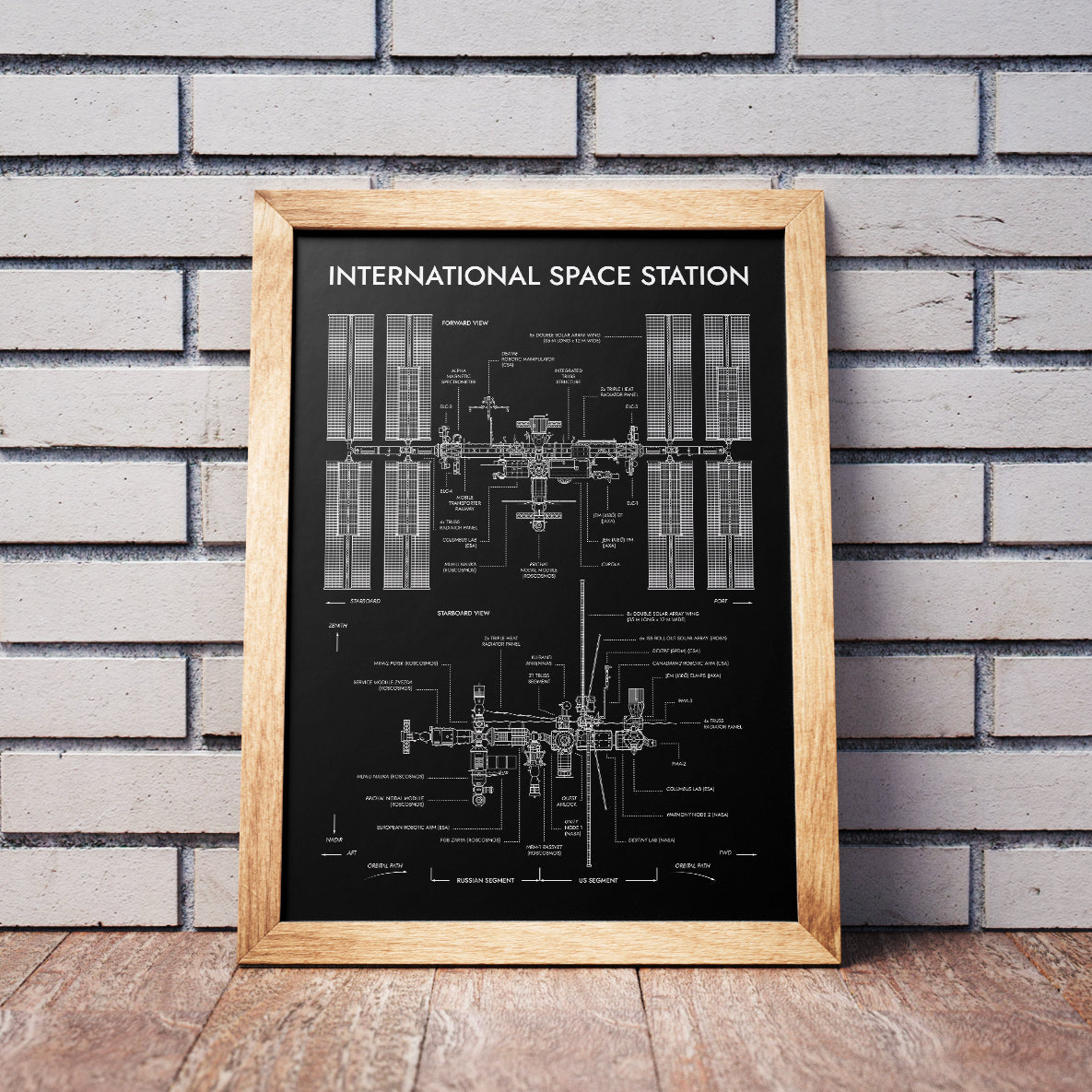 International Space Station Vertical Poster
