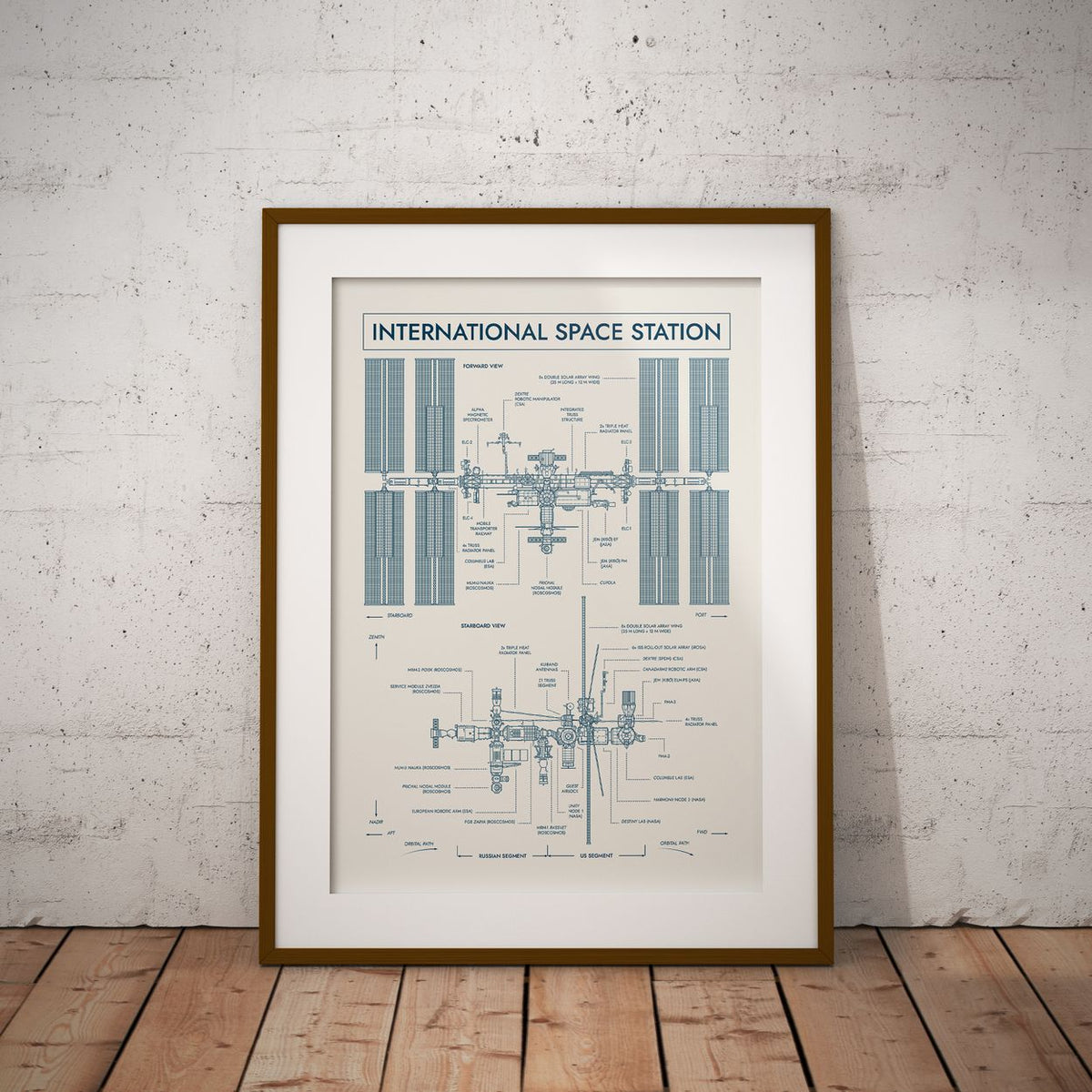 International Space Station Vertical Poster