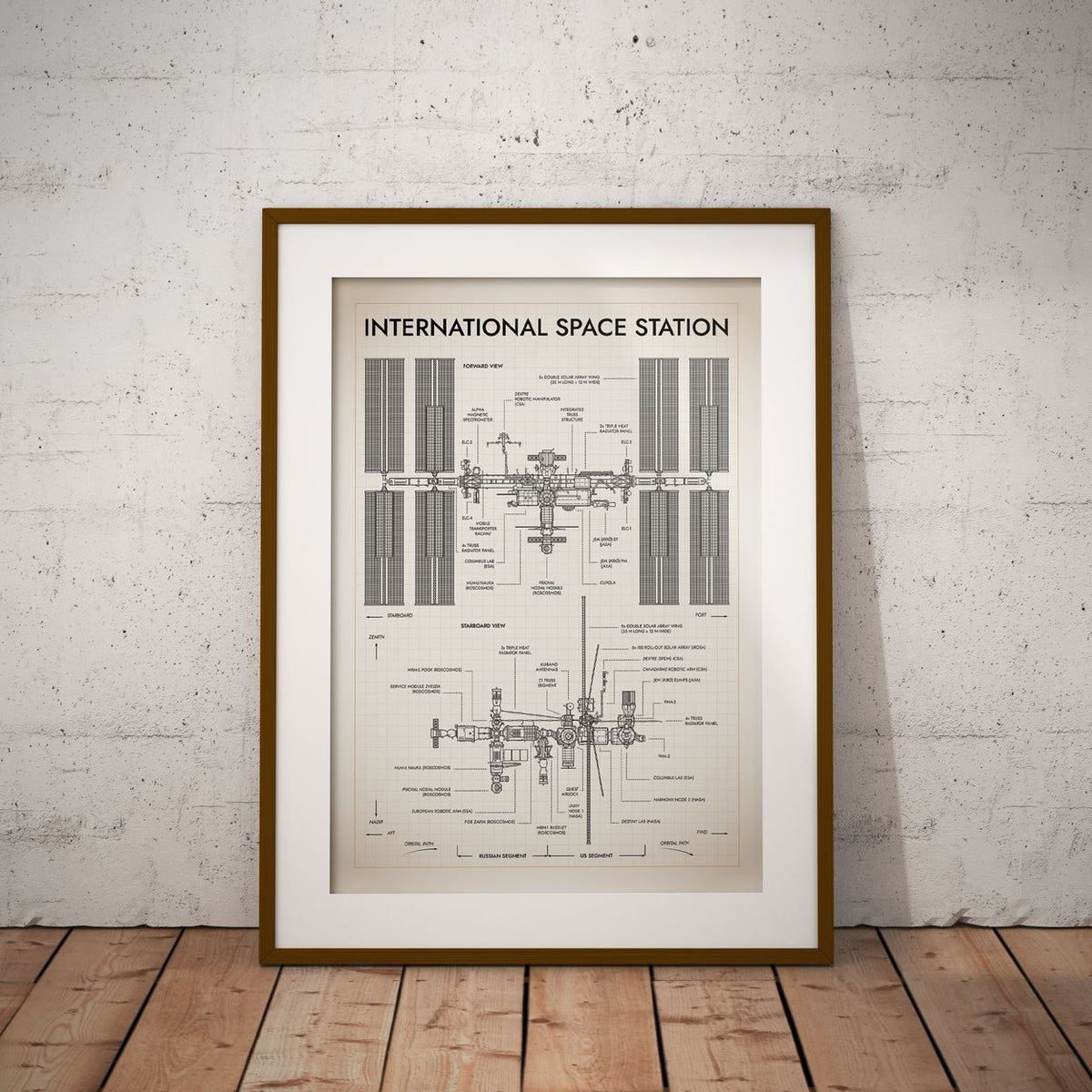 International Space Station Vertical Poster