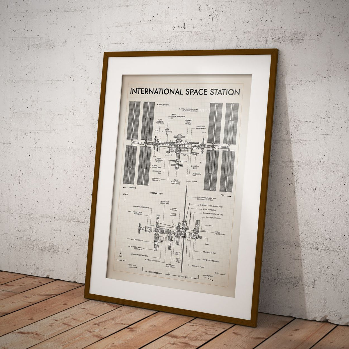 International Space Station Vertical Poster