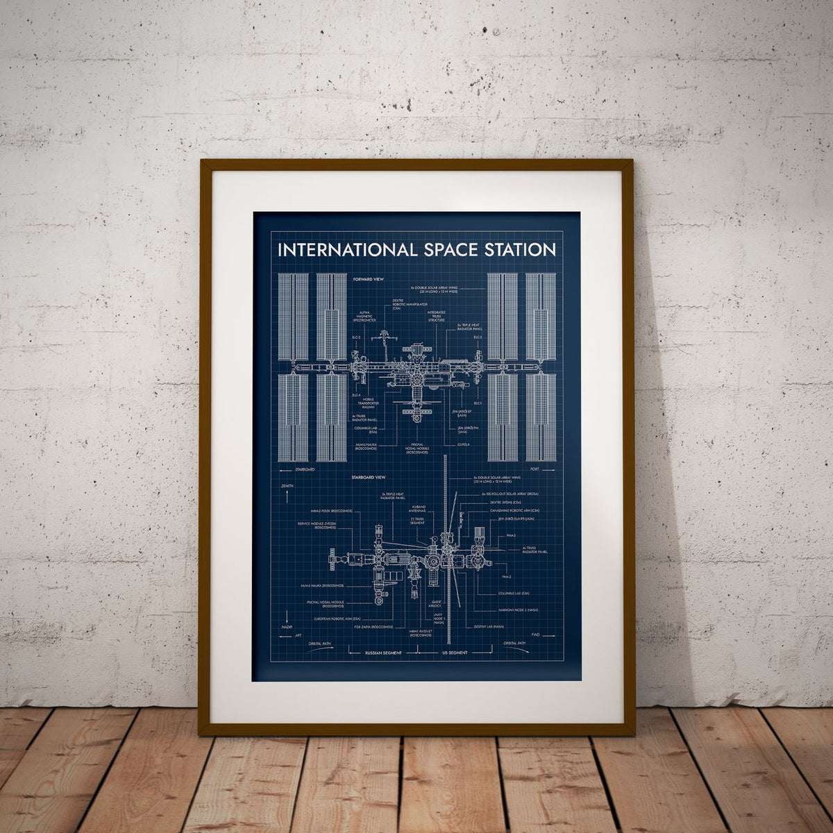 International Space Station Vertical Poster