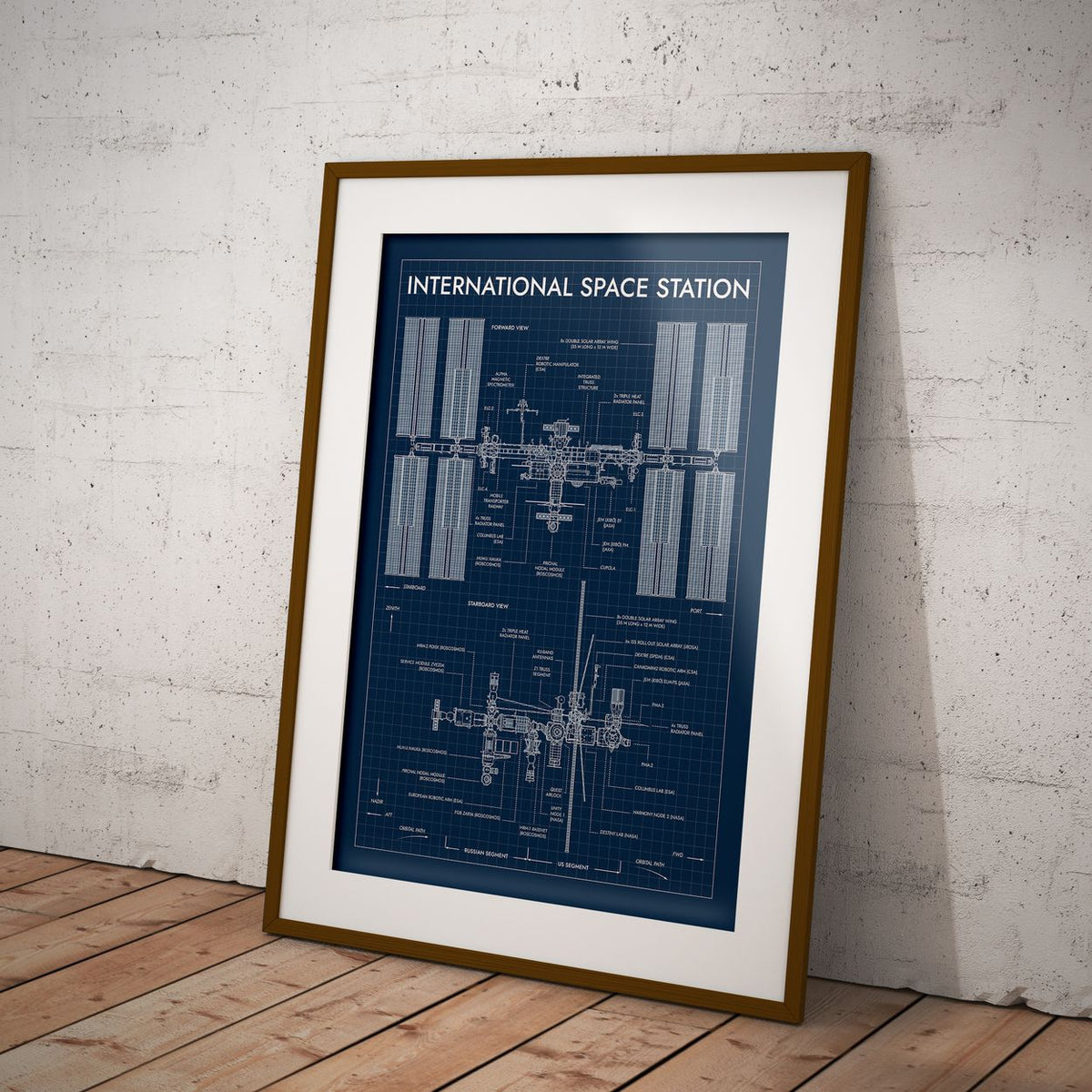 International Space Station Vertical Poster