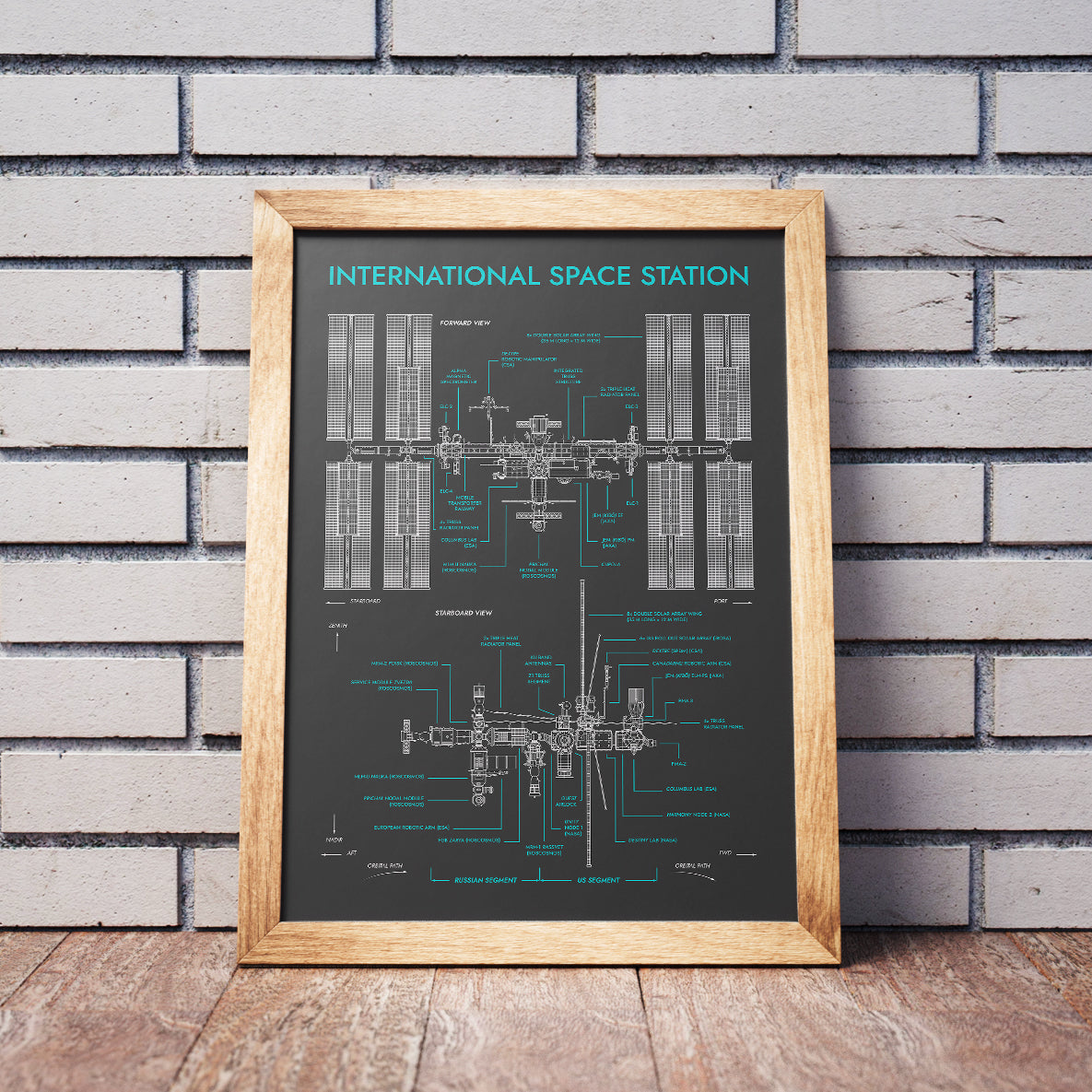 International Space Station Vertical Poster