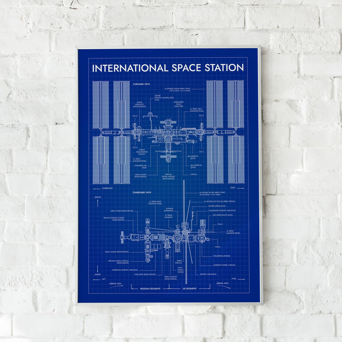 International Space Station Vertical Poster