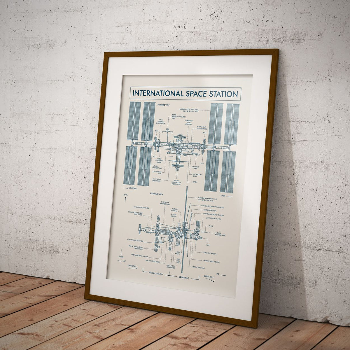 International Space Station Vertical Poster