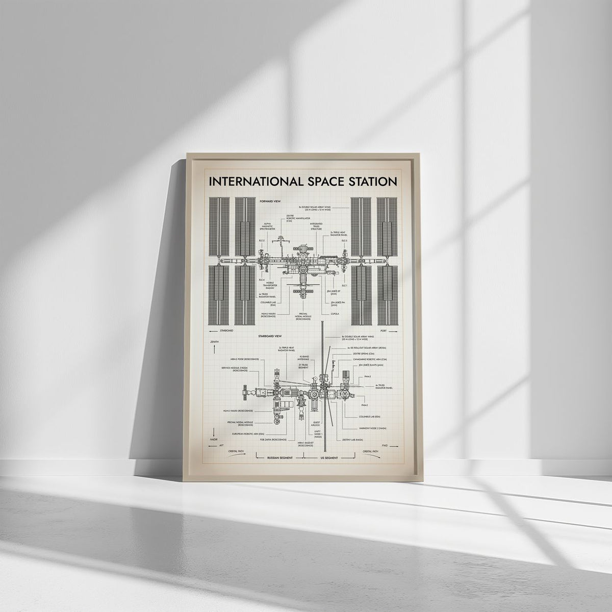 International Space Station Vertical Poster