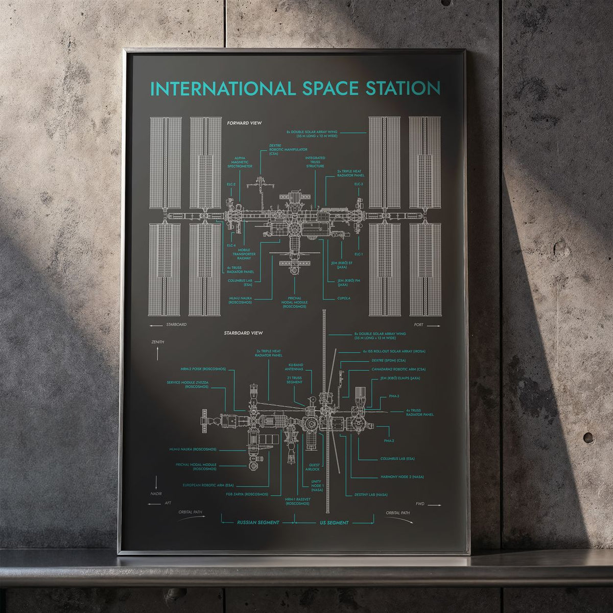 International Space Station Vertical Poster