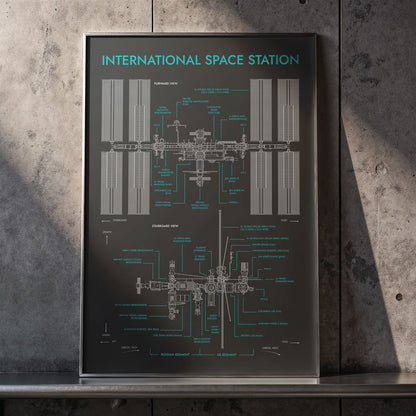 International Space Station Vertical Poster
