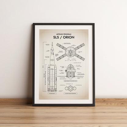 Artemis Program: SLS / Orion (Vertical) Poster