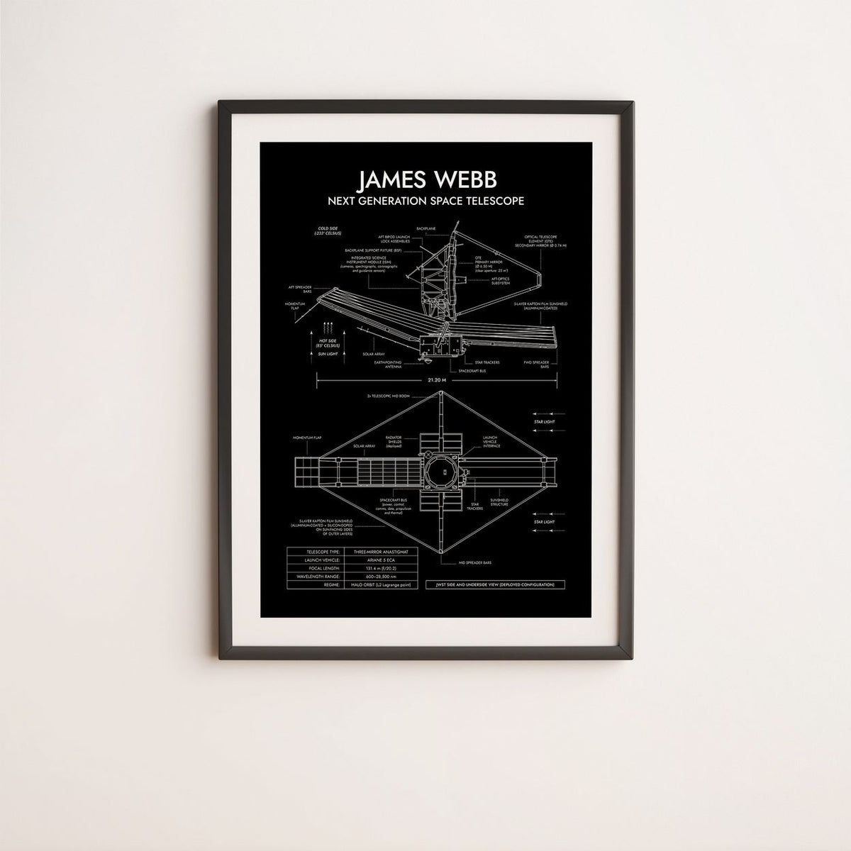 James Webb Space Telescope Vertical Poster
