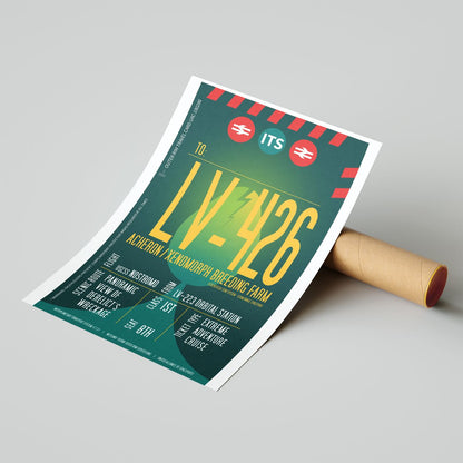 Acheron LV-426 Boarding Pass (Pop) Poster
