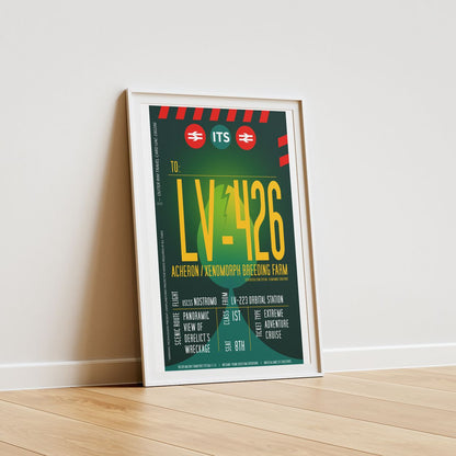 Acheron LV-426 Boarding Pass (Pop) Poster