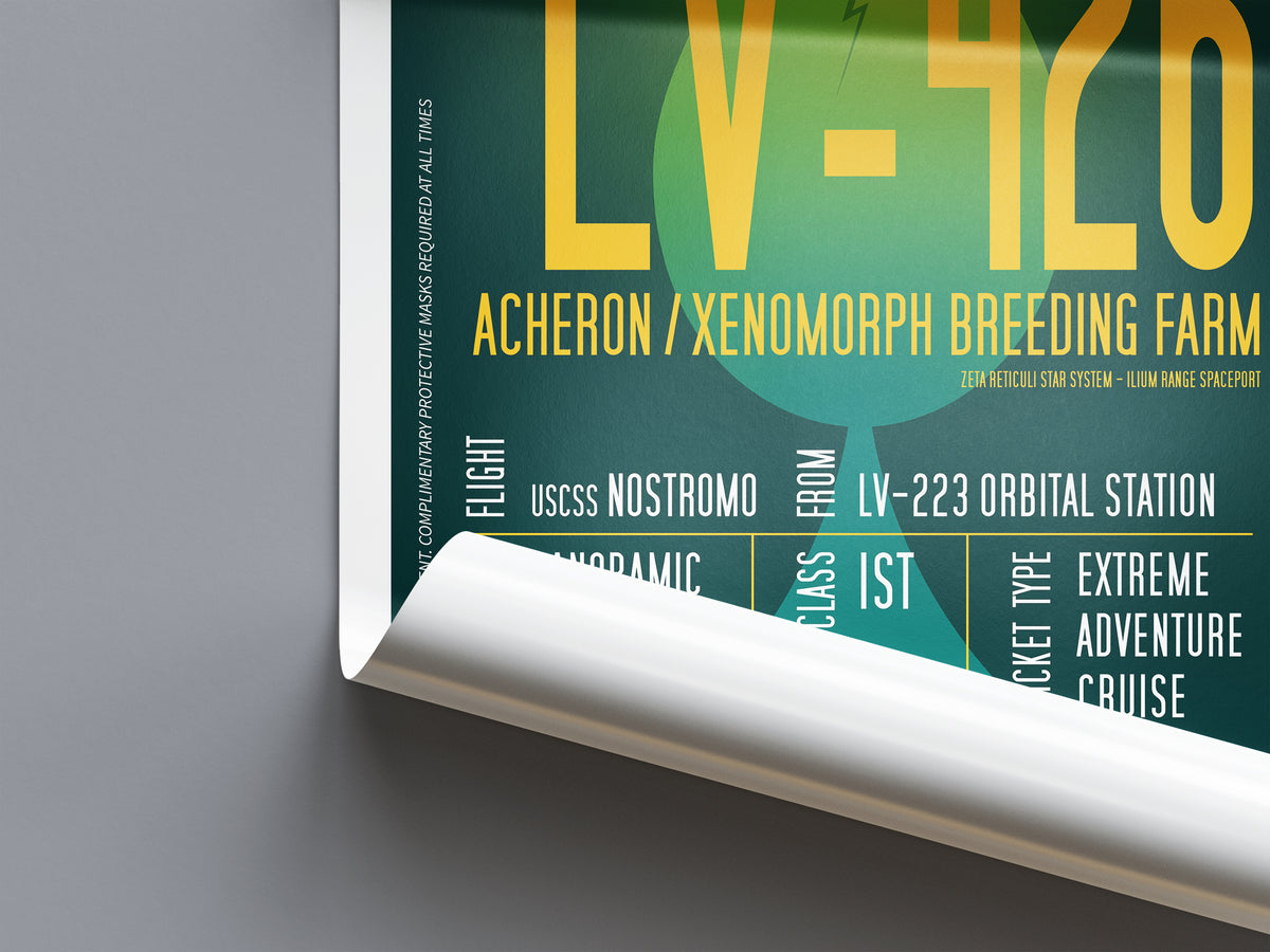 Acheron LV-426 Boarding Pass (Pop) Poster