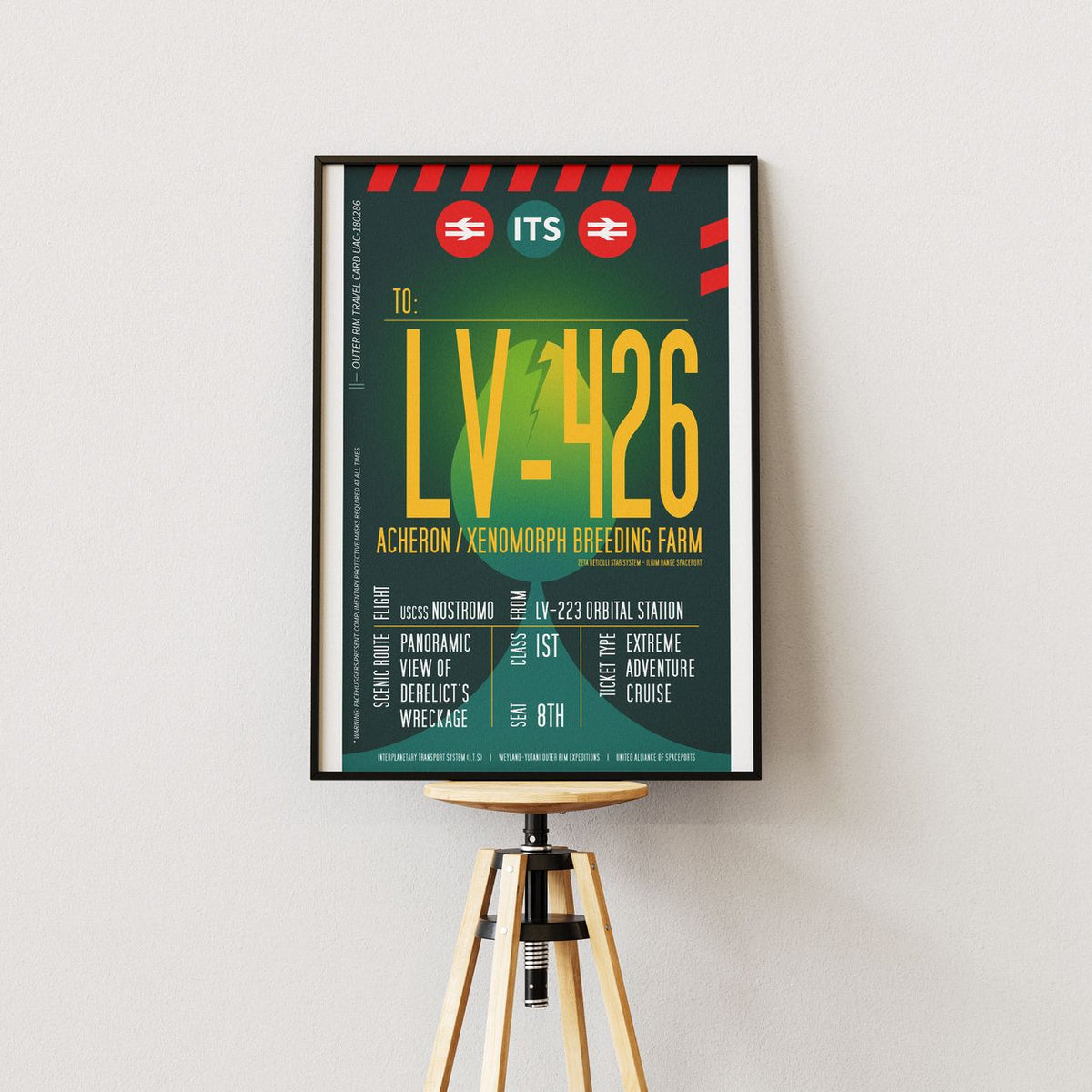 Acheron LV-426 Boarding Pass (Pop) Poster