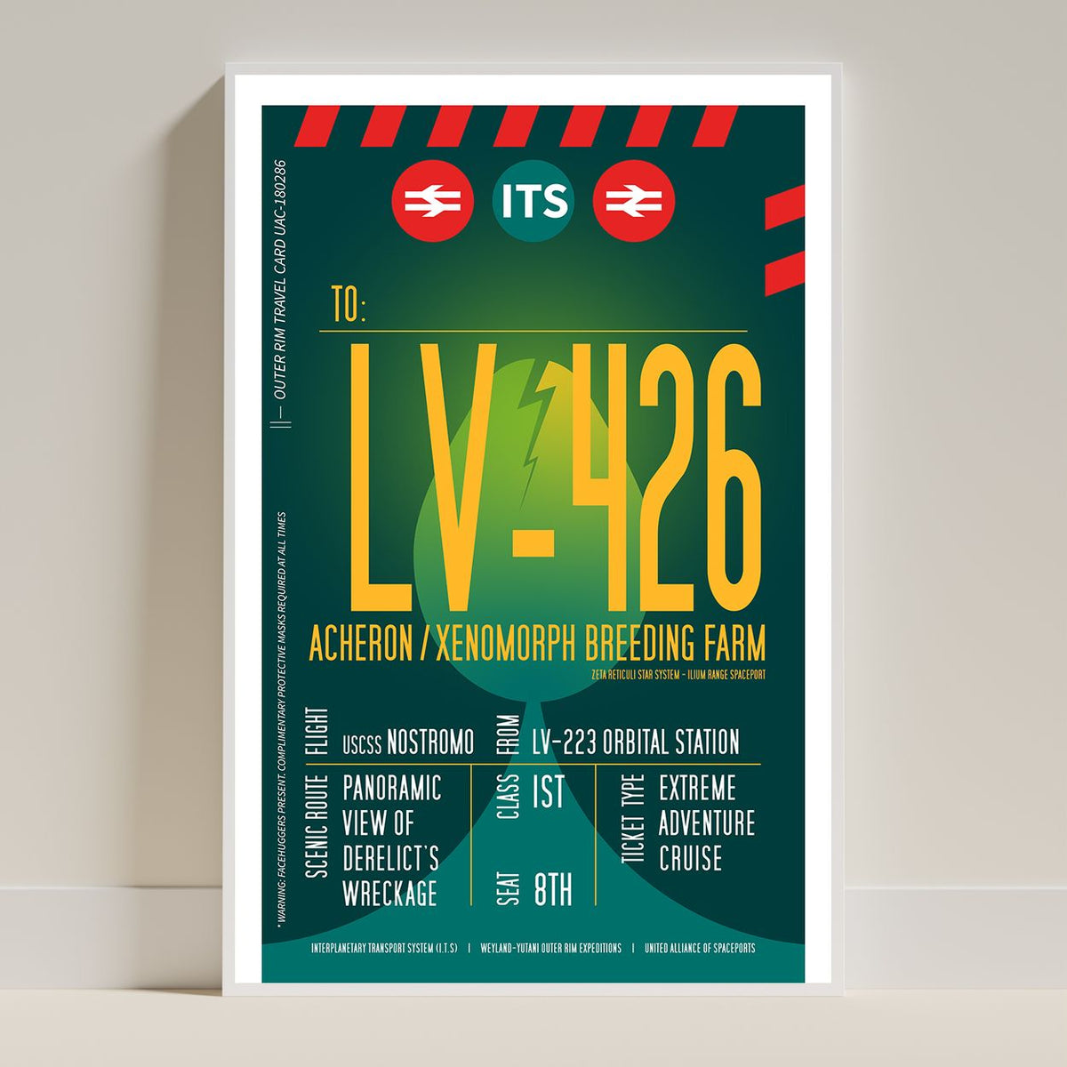 Acheron LV-426 Boarding Pass (Pop) Poster