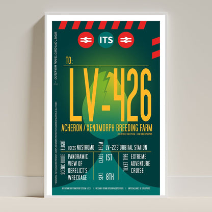 Acheron LV-426 Boarding Pass (Pop) Poster