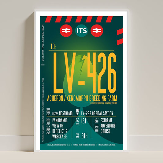 Acheron LV-426 Boarding Pass (Pop) Poster