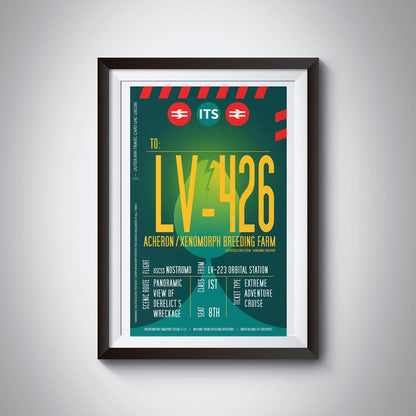 Acheron LV-426 Boarding Pass (Pop) Poster