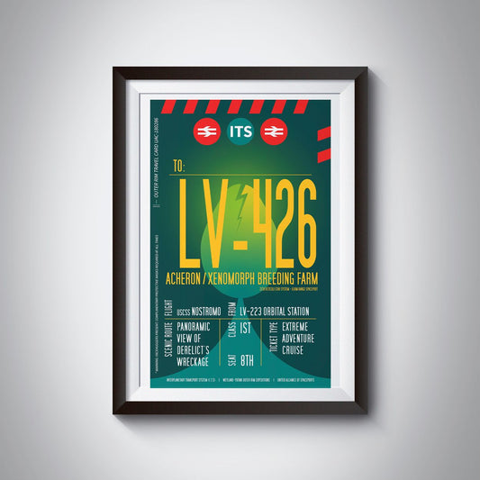 Acheron LV-426 Boarding Pass (Pop) Poster
